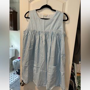 Lake Pajamas Striped Nightgown w/ Pockets